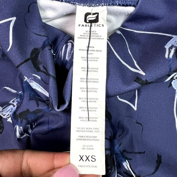 🟣🟣🟣 Fabletics Womens Size Extra Extra Small (XXS) PowerHold Athletic Floral L - Picture 7 of 7